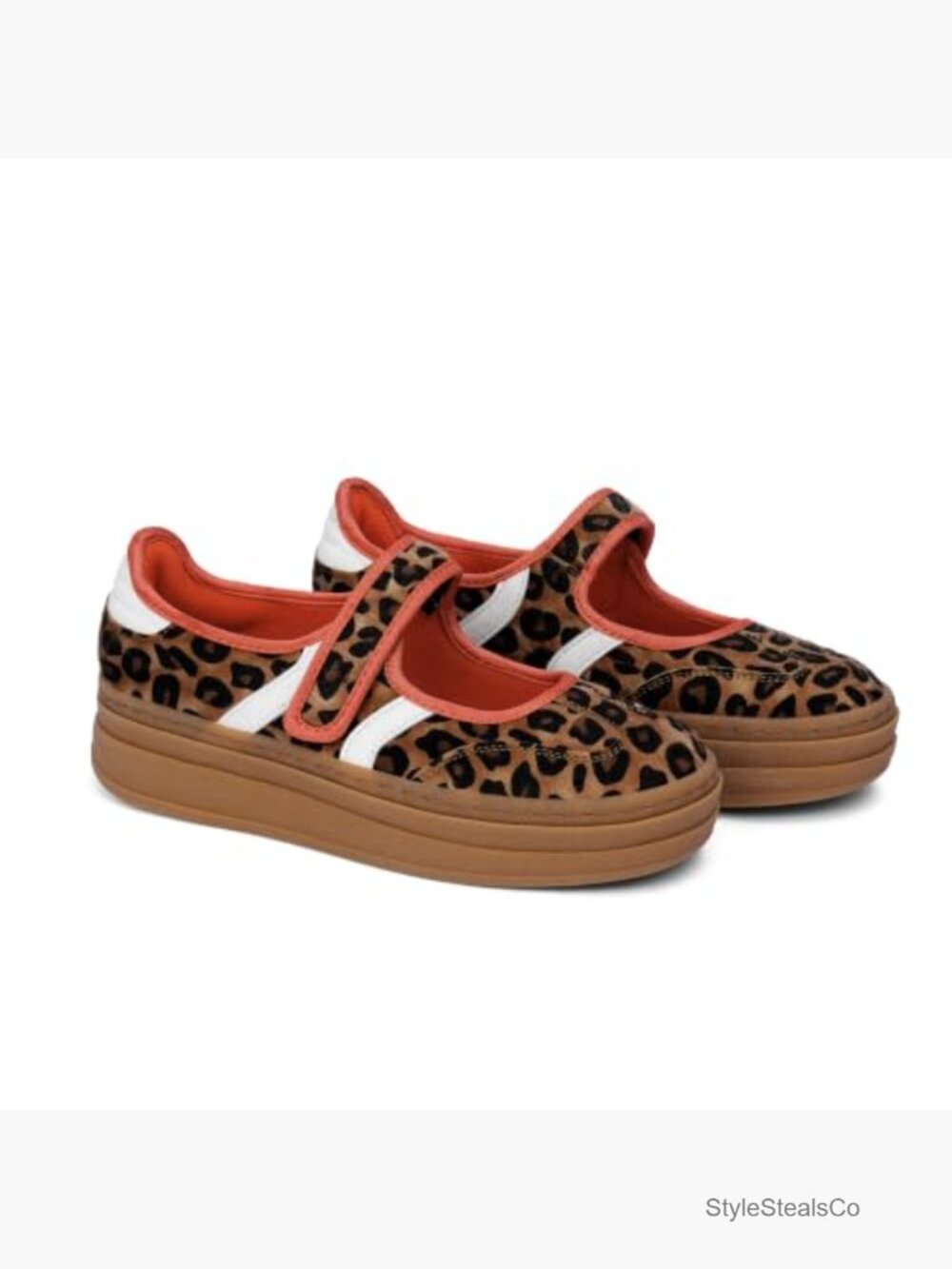 Women's Platform Mary Jane Sneakers Slip On Casual Tennis Shoes - Picture 4 of 7